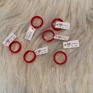 NEW Bundle of 6 Silicone Life Rings Size 8